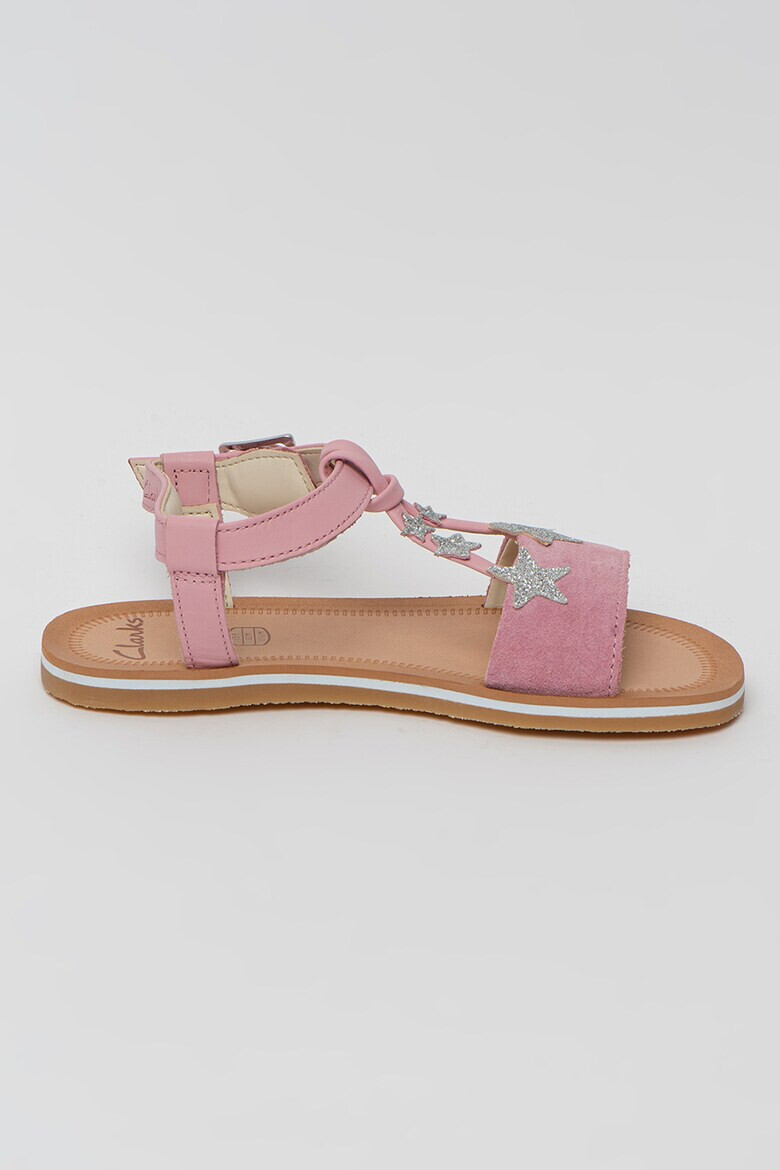 Clarks Sandale de piele si piele intoarsa Finch Summer - Pled.ro