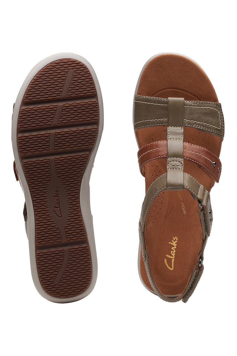 Clarks Sandale din piele cu inchidere velcro - Pled.ro