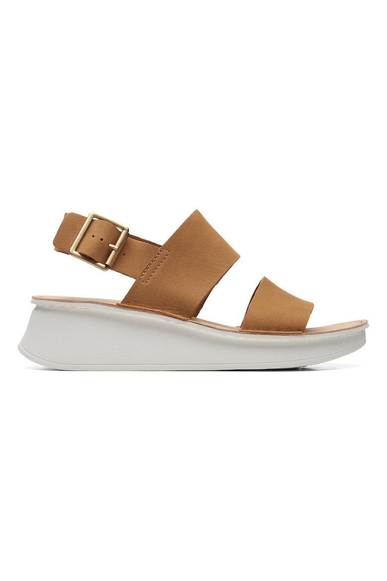 Clarks Sandale din piele nabuc cu talpa wedge - Pled.ro