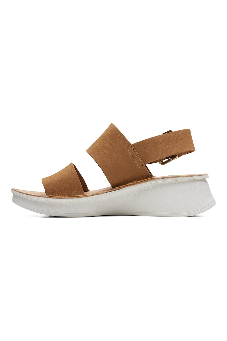 Clarks Sandale din piele nabuc cu talpa wedge - Pled.ro