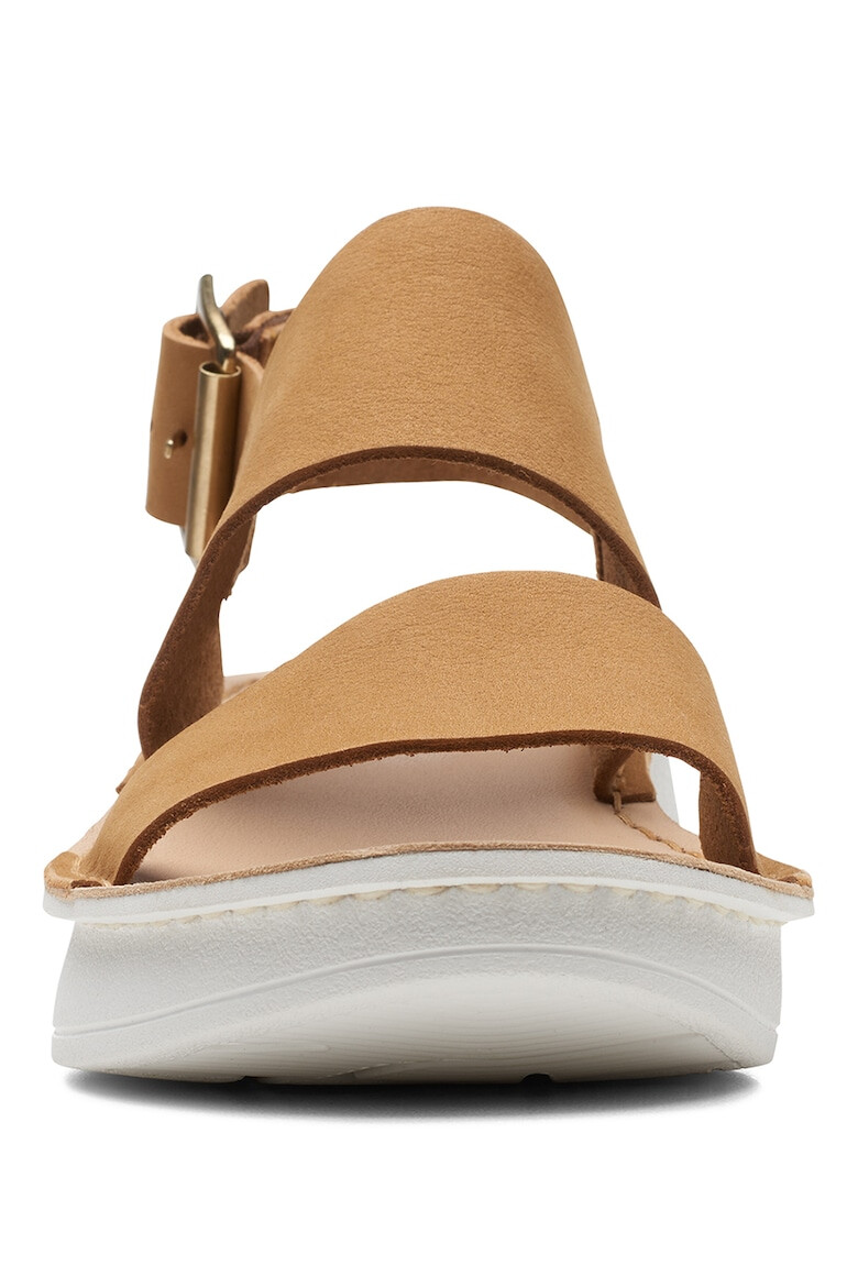 Clarks Sandale din piele nabuc cu talpa wedge - Pled.ro