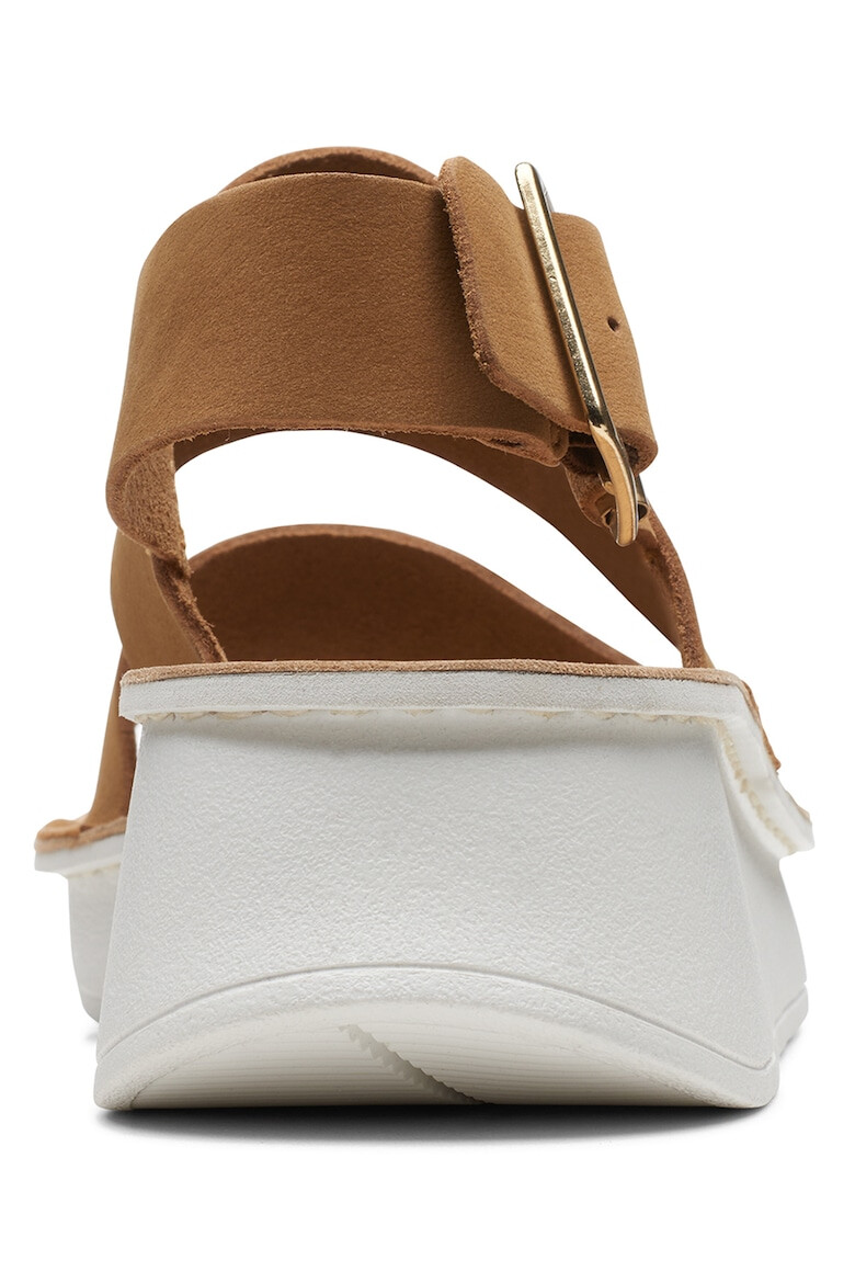 Clarks Sandale din piele nabuc cu talpa wedge - Pled.ro