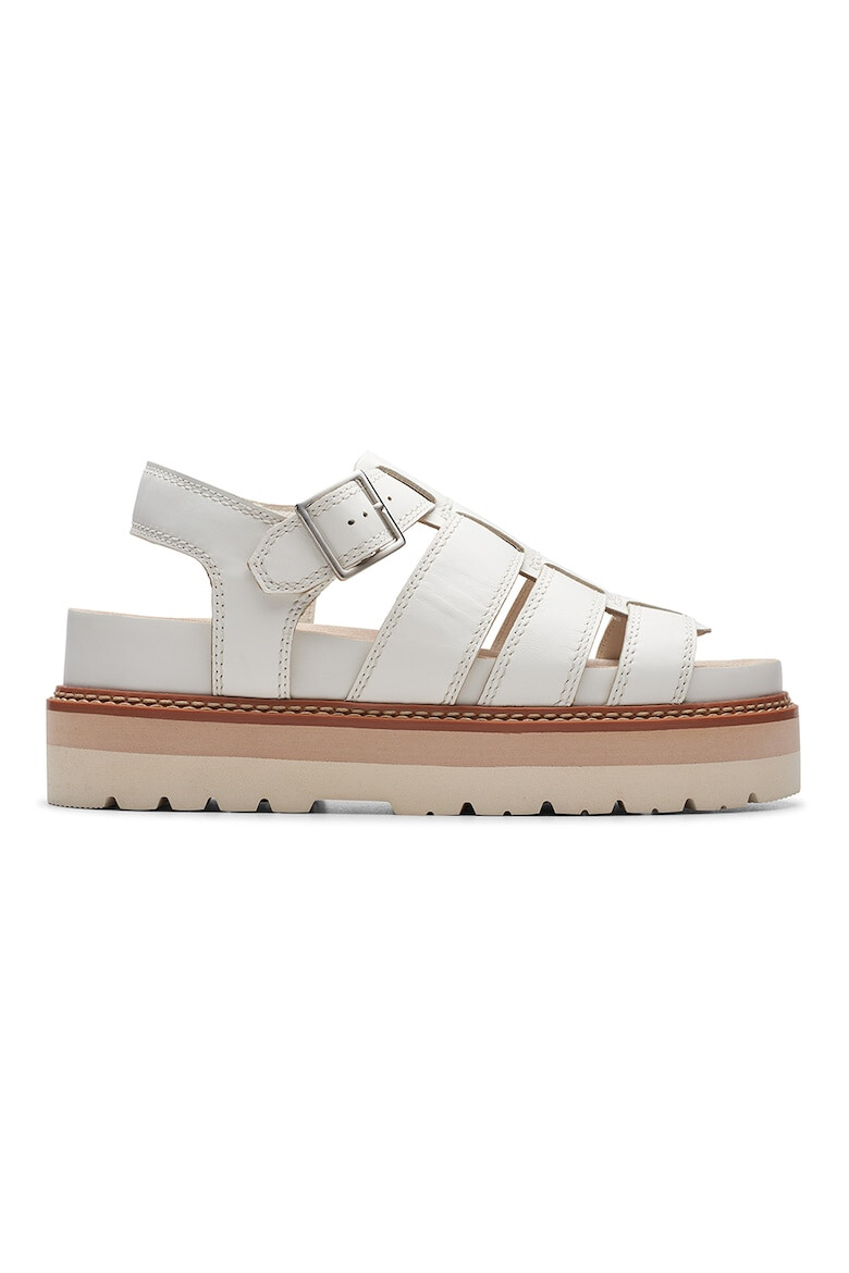 Clarks Sandale flatform de piele - Pled.ro