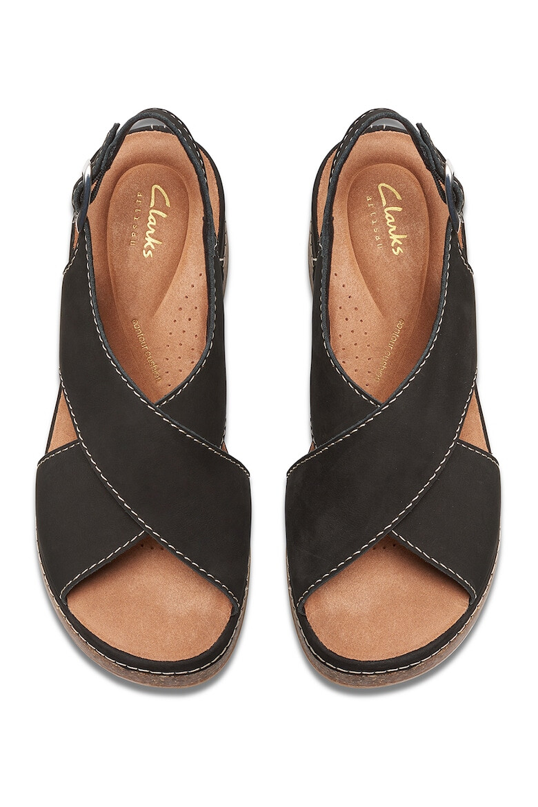 Clarks Sandale flatform de piele nabuc Kassandra Step - Pled.ro