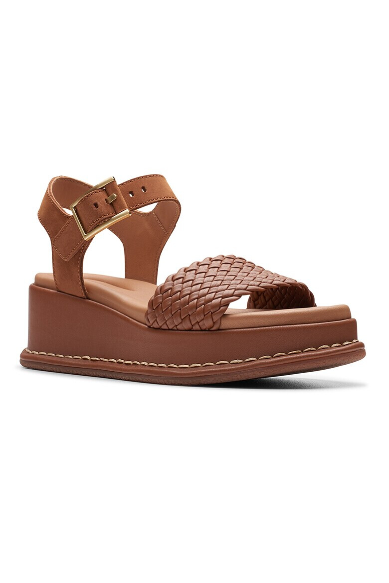 Clarks Sandale wedge cu aspect impletit Kimmei - Pled.ro