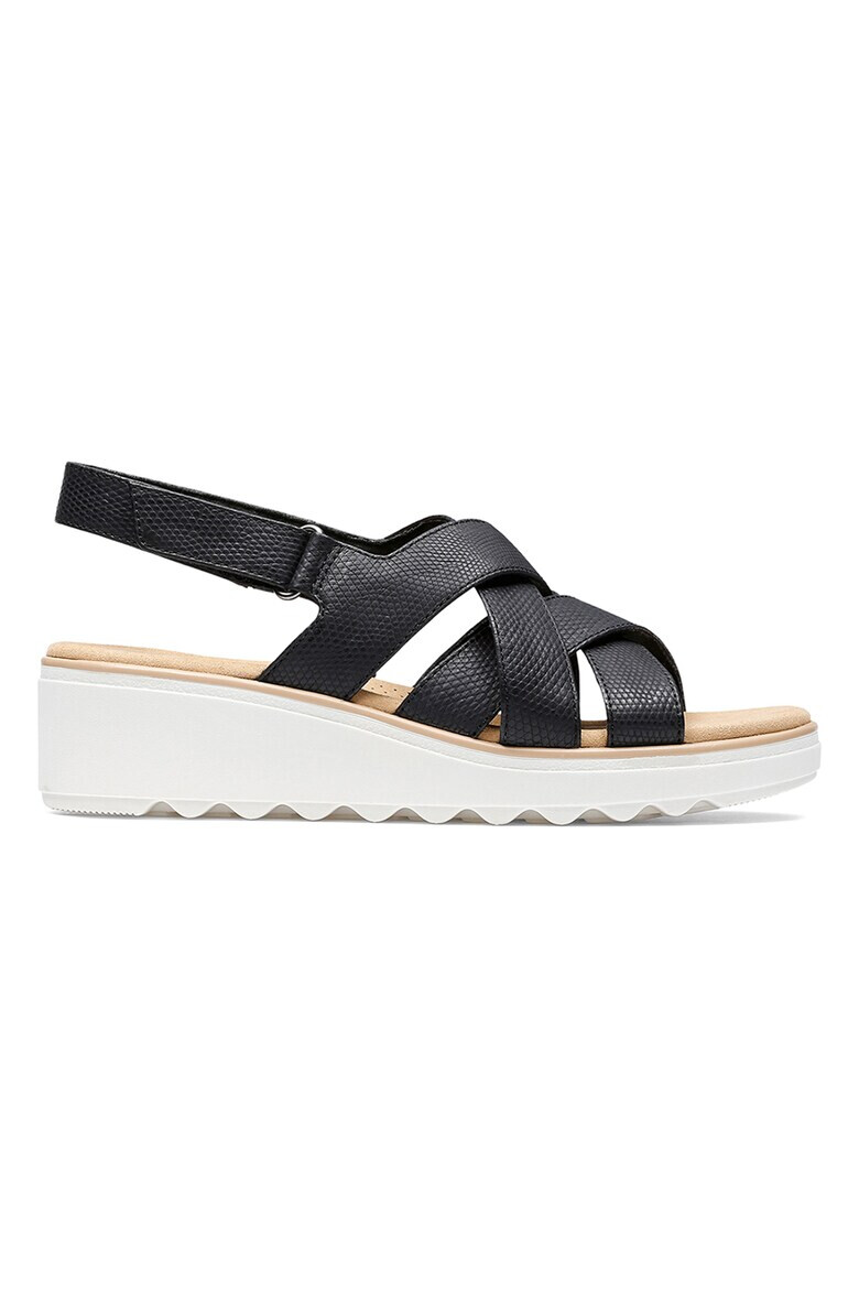 Clarks Sandale wedge de piele Jillian - Pled.ro