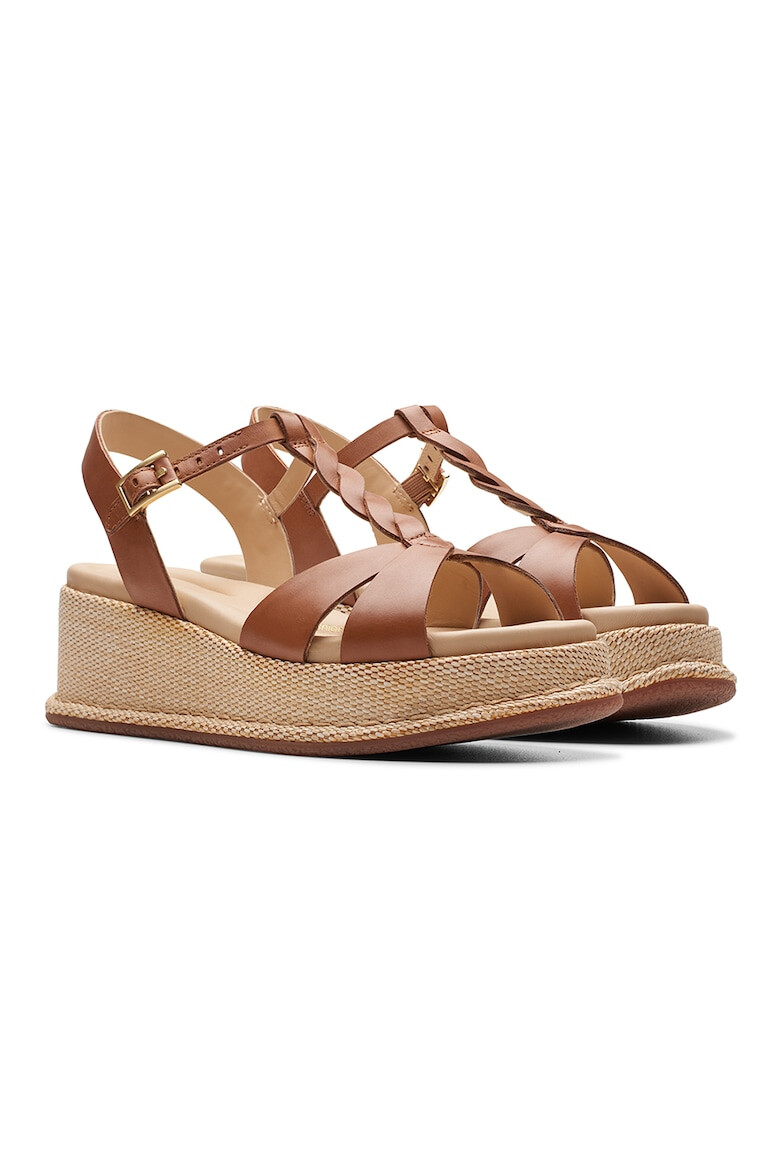 Clarks Sandale wedge de piele Kimmey - Pled.ro