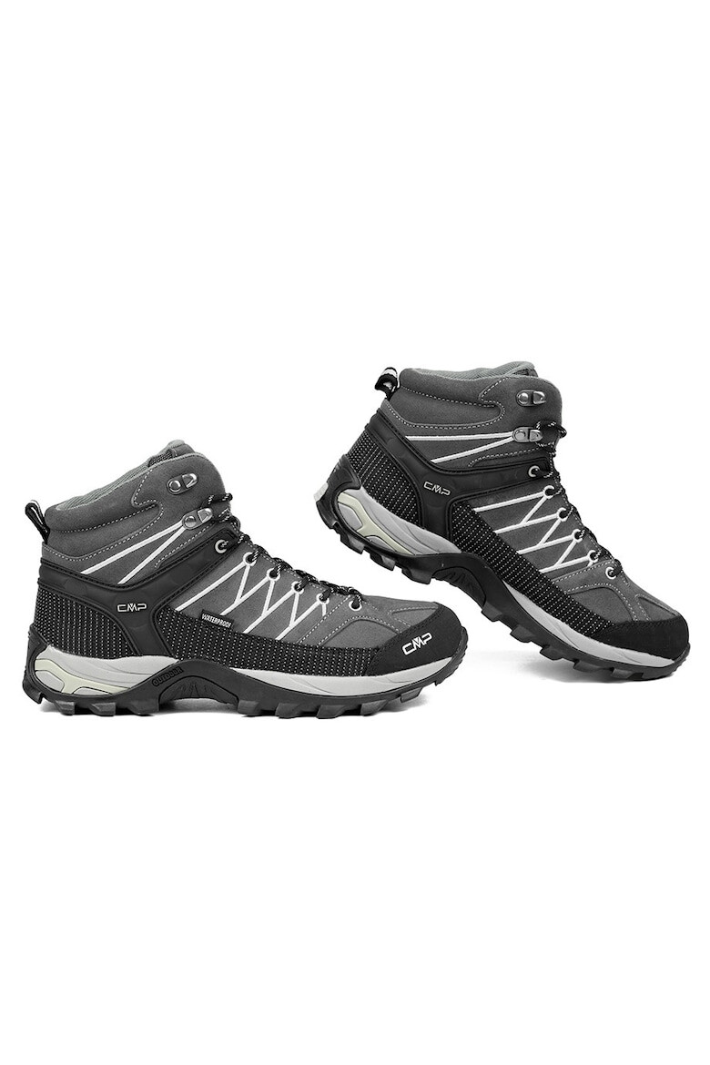 CMP Pantofi de trekking Rigel Mid WP Piele intoarsa Gri - Pled.ro