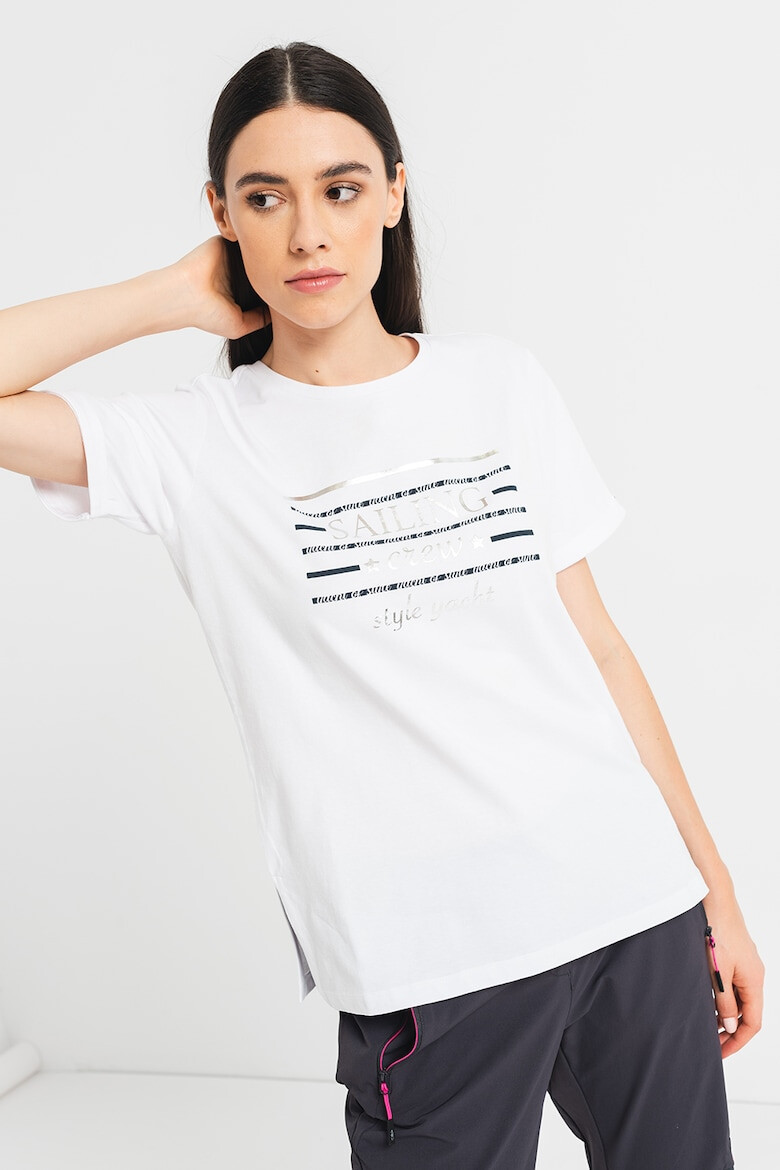 CMP Tricou de bumbac cu imprimeu text Sailing - Pled.ro