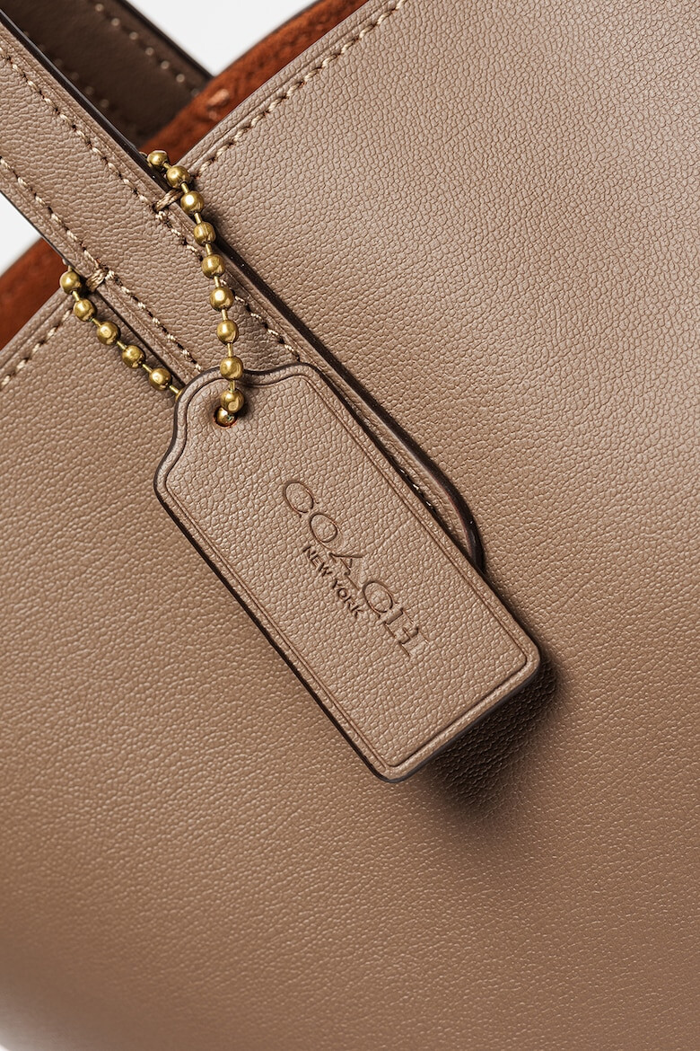 Coach . Geanta tote de piele cu logo North - Pled.ro