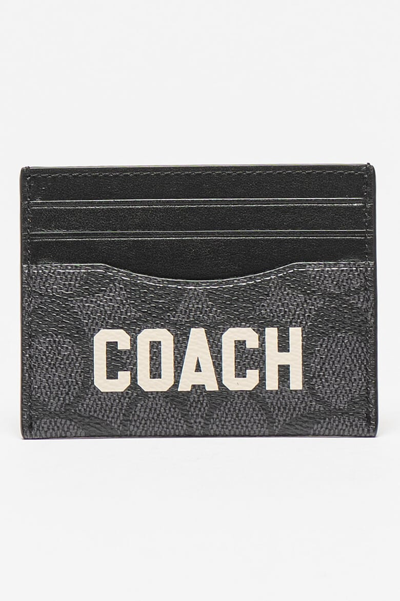 Coach Portcart de piele cu logo - Pled.ro