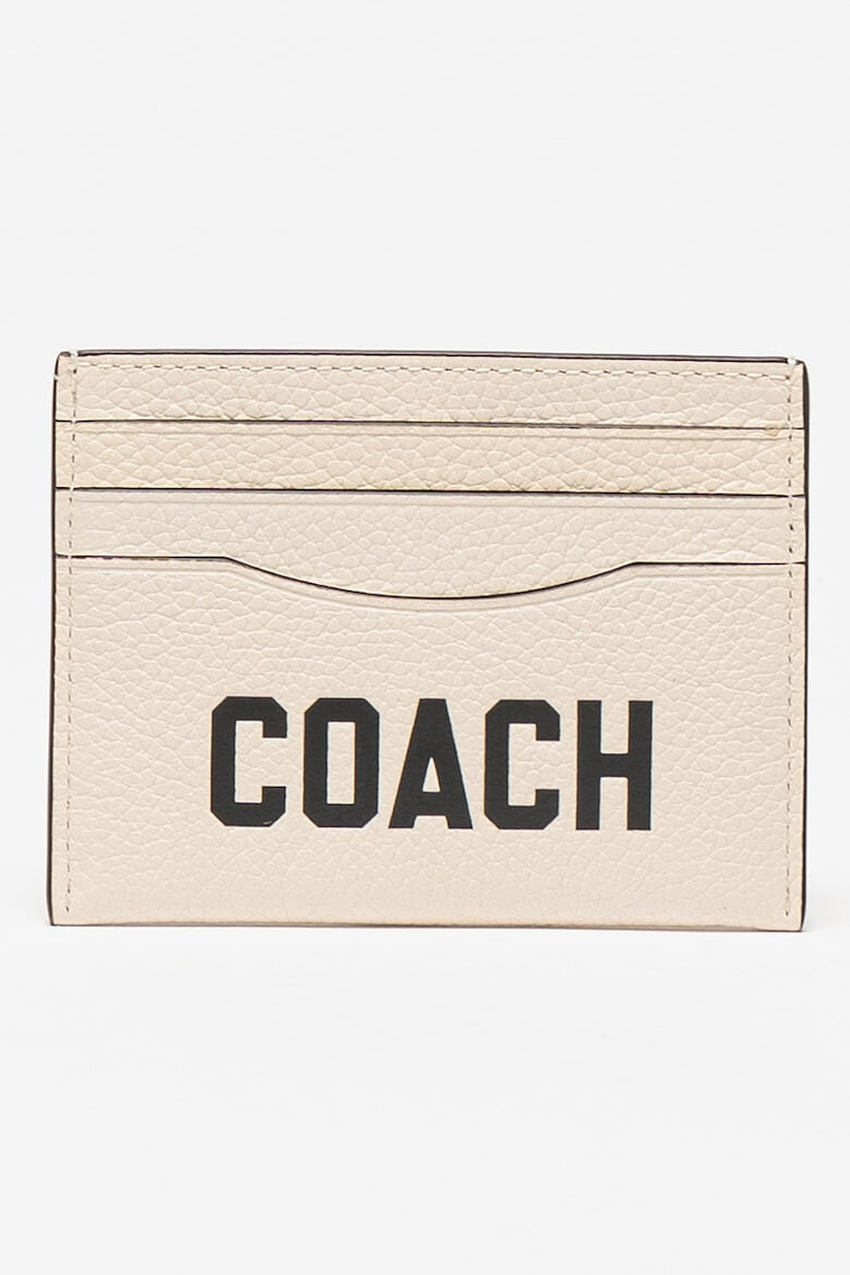 Coach Portcart de piele cu logo - Pled.ro