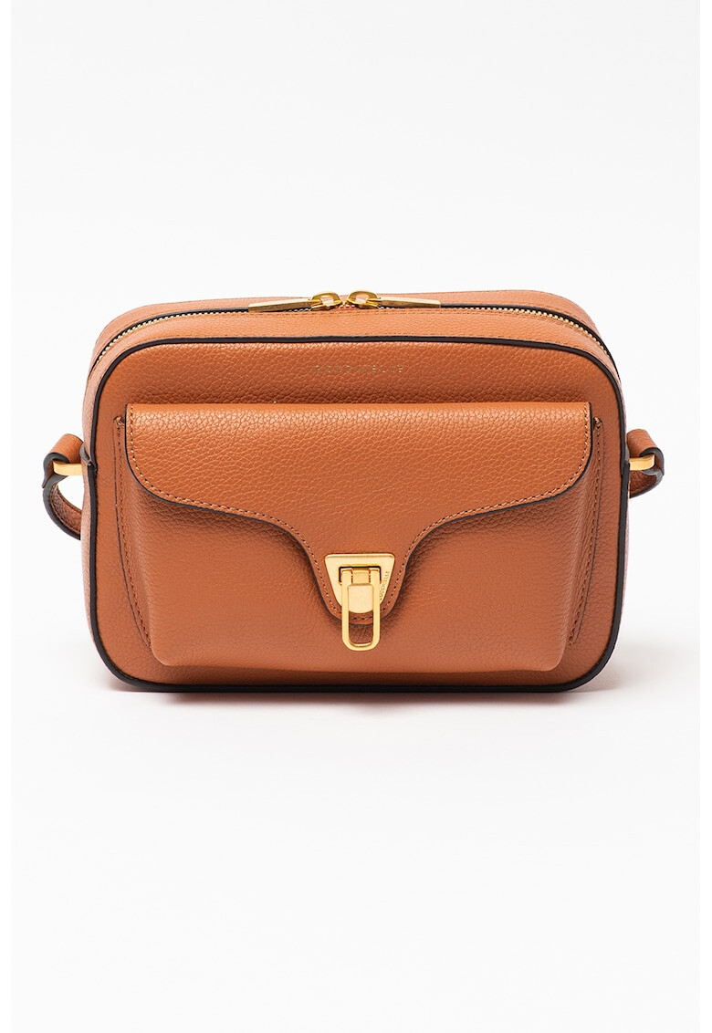 COCCINELLE Geanta crossbody de piele cu buzunar exterior Beat Soft - Pled.ro