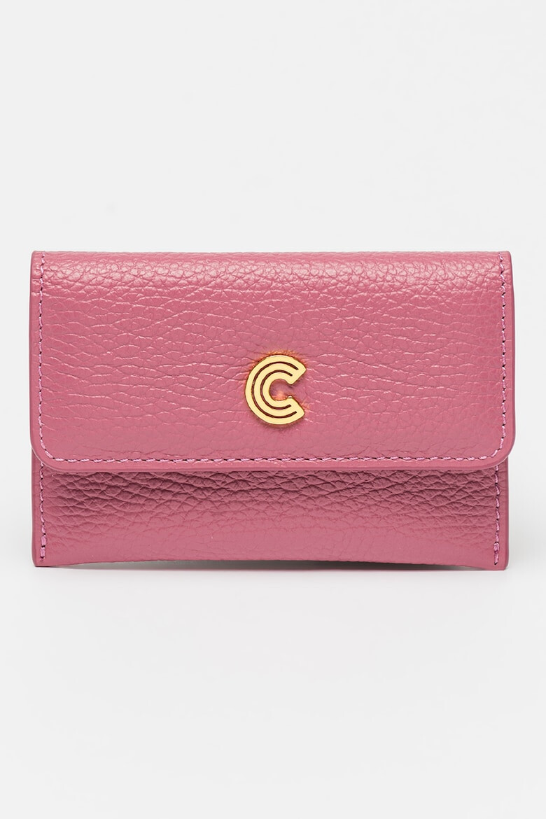 COCCINELLE Portcart de piele cu clapa Myrine - Pled.ro