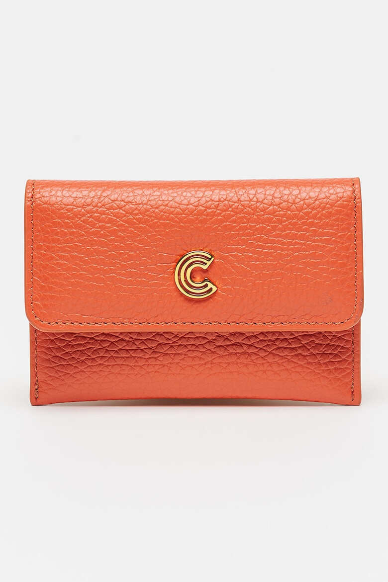 COCCINELLE Portcart de piele cu clapa Myrine - Pled.ro