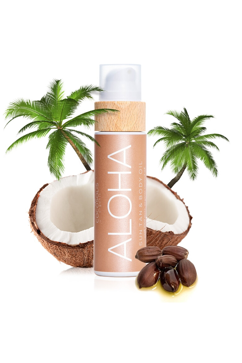 COCOSOLIS Ulei de bronzat de ciocolata organic ALOHA Sun Tan & Body Oil 110 ml - Pled.ro