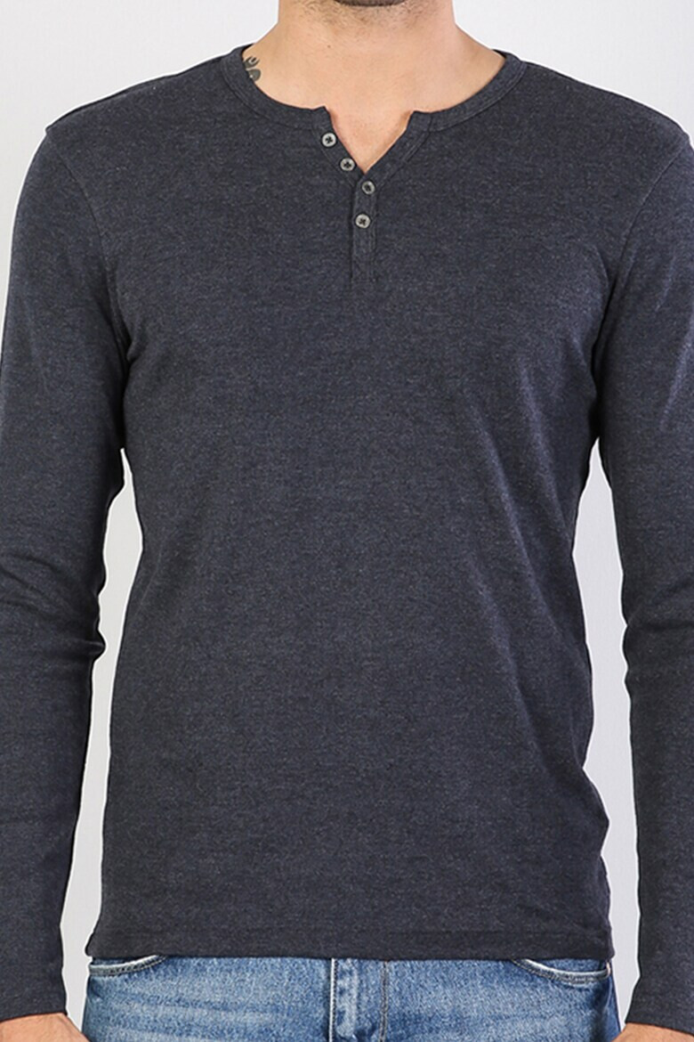 COLIN'S Bluza slim fit cu decolteu henley - Pled.ro