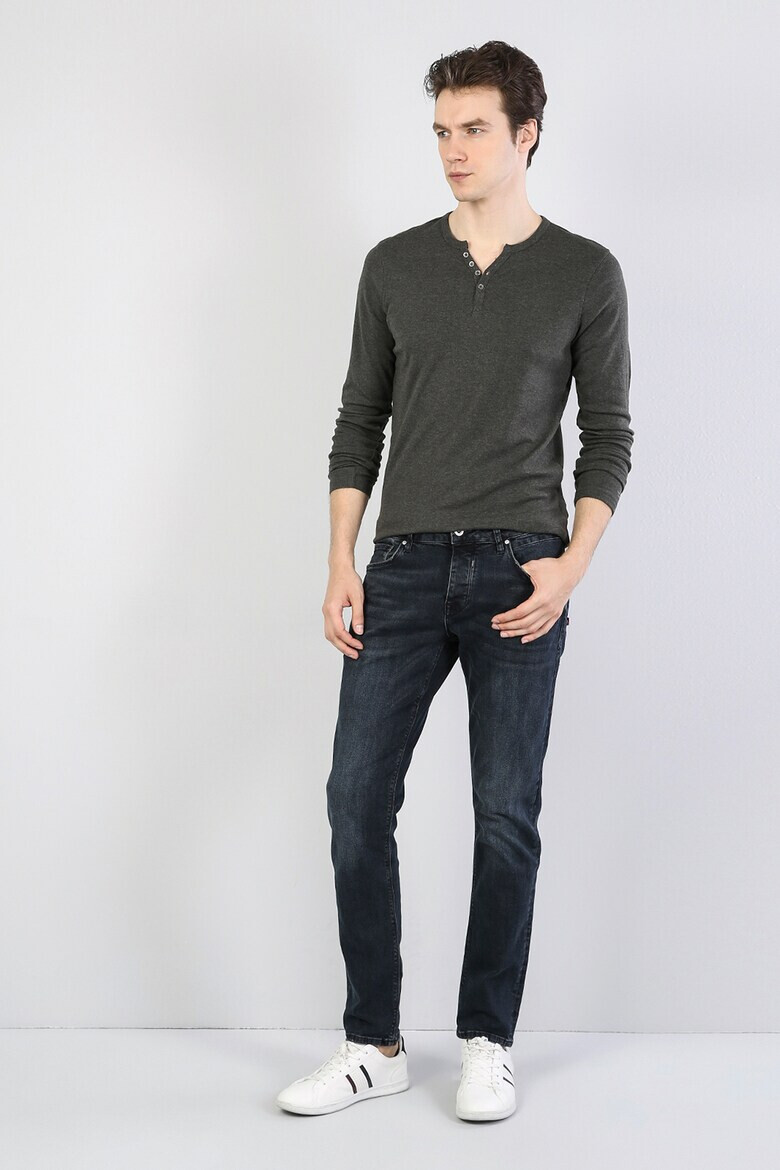 COLIN'S Bluza slim fit cu decolteu henley - Pled.ro