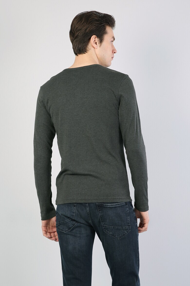 COLIN'S Bluza slim fit cu decolteu henley - Pled.ro