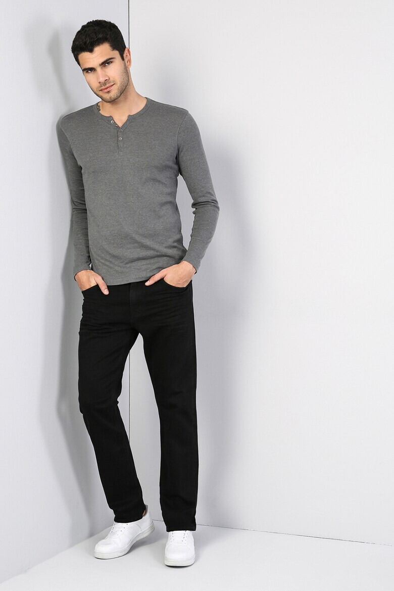 COLIN'S Bluza slim fit cu decolteu henley - Pled.ro