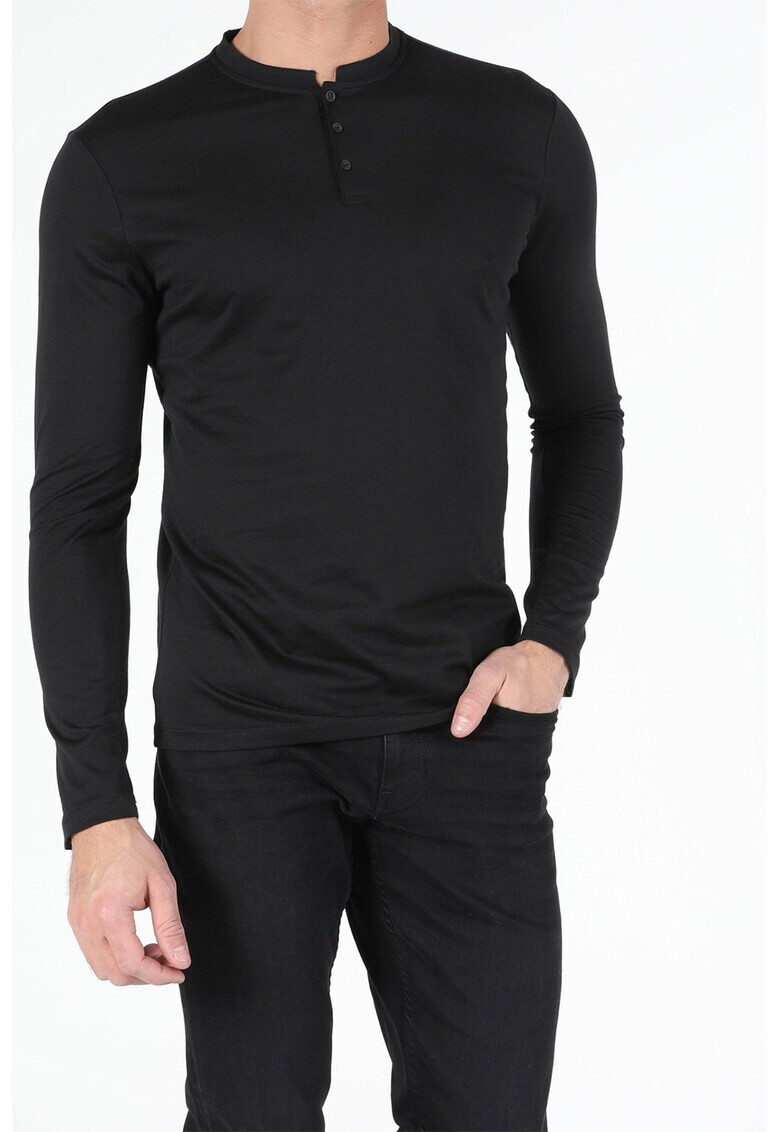 COLIN'S Bluza slim fit cu fenta cu nasturi - Pled.ro