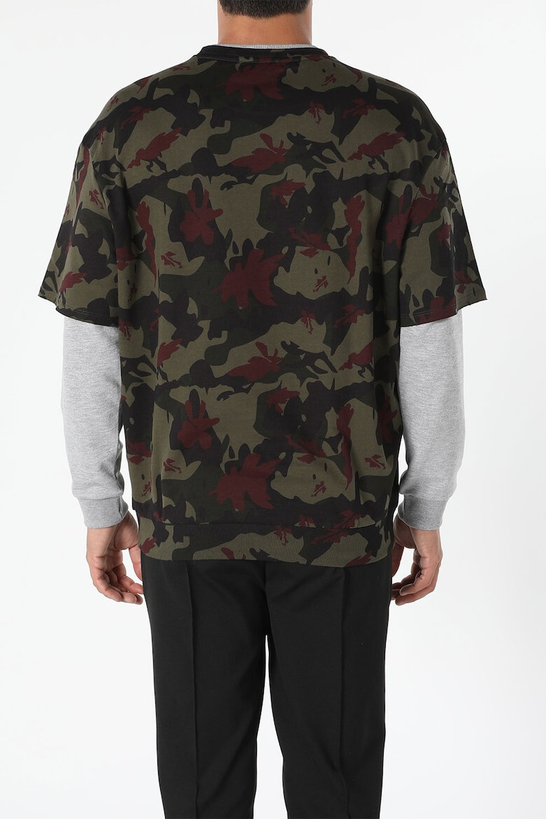 COLIN'S Bluza sport cu imprimeu camuflaj si maneci contrastante - Pled.ro