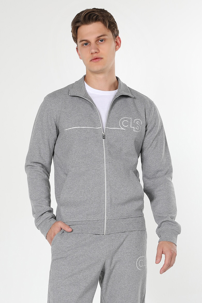 COLIN'S Bluza sport cu imprimeu logo si fermoar - Pled.ro