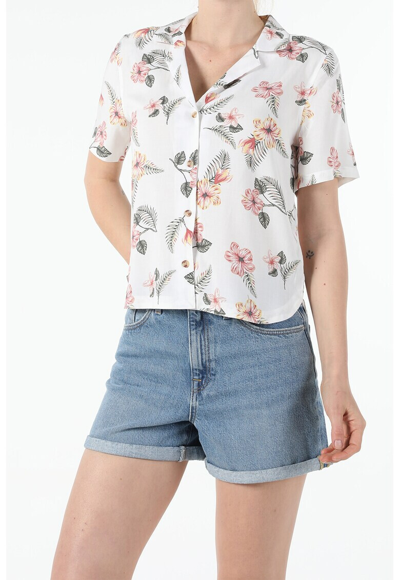 COLIN'S Camasa crop cu imprimeu floral - Pled.ro