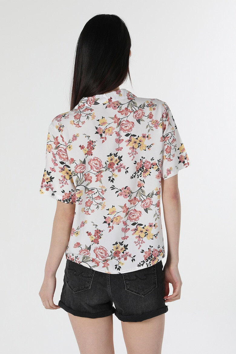 COLIN'S Camasa crop regular fit cu maneci scurte si model floral - Pled.ro