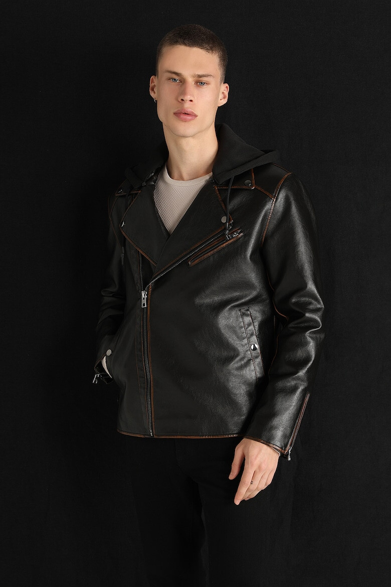 COLIN'S Jacheta biker slim fit de piele ecologica - Pled.ro