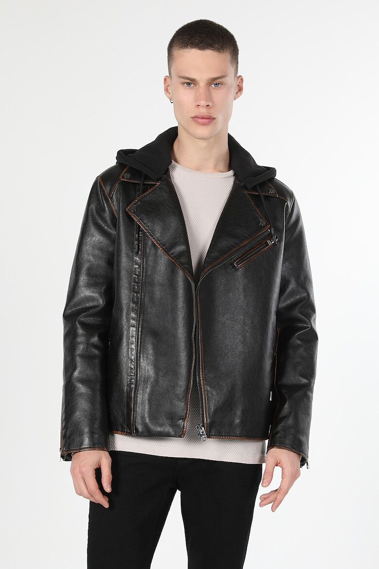 COLIN'S Jacheta biker slim fit de piele ecologica - Pled.ro