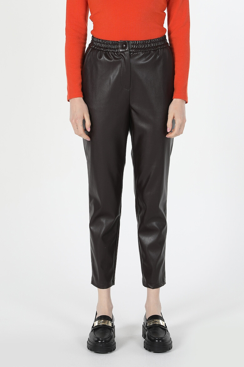 COLIN'S Pantaloni crop de piele ecologica - Pled.ro