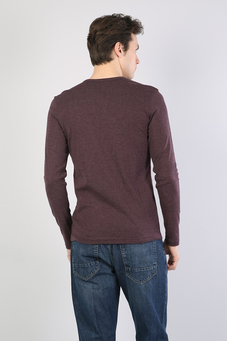 COLIN'S Bluza slim fit cu decolteu henley - Pled.ro