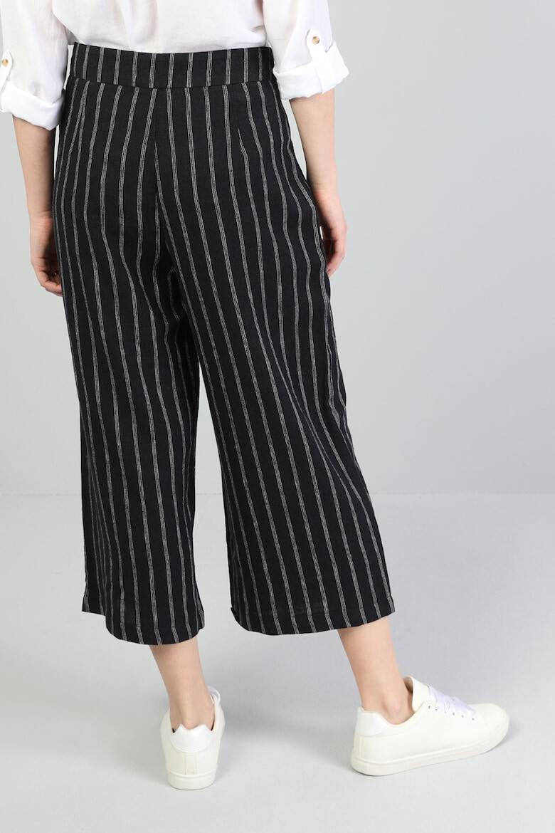 COLIN'S Pantaloni Regular Fit Viscoza/Bumbac Negru/Alb - Pled.ro