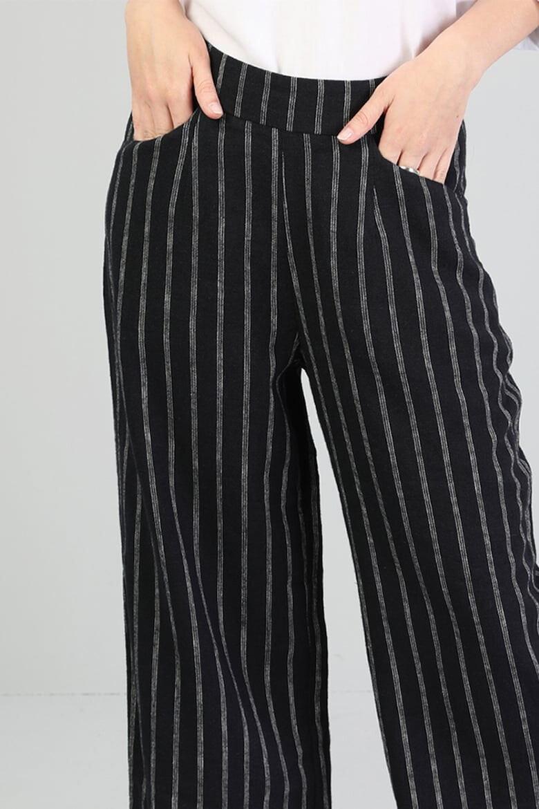 COLIN'S Pantaloni Regular Fit Viscoza/Bumbac Negru/Alb - Pled.ro