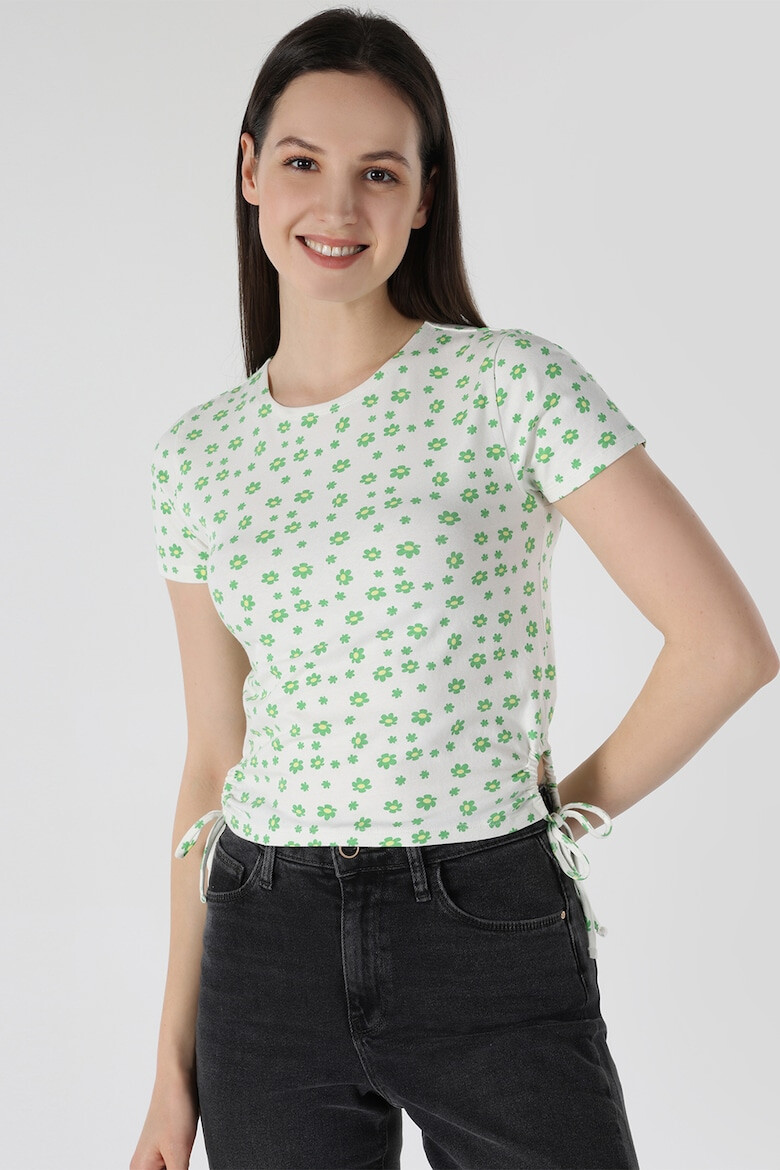 COLIN'S Tricou crop cu imprimeu floral - Pled.ro