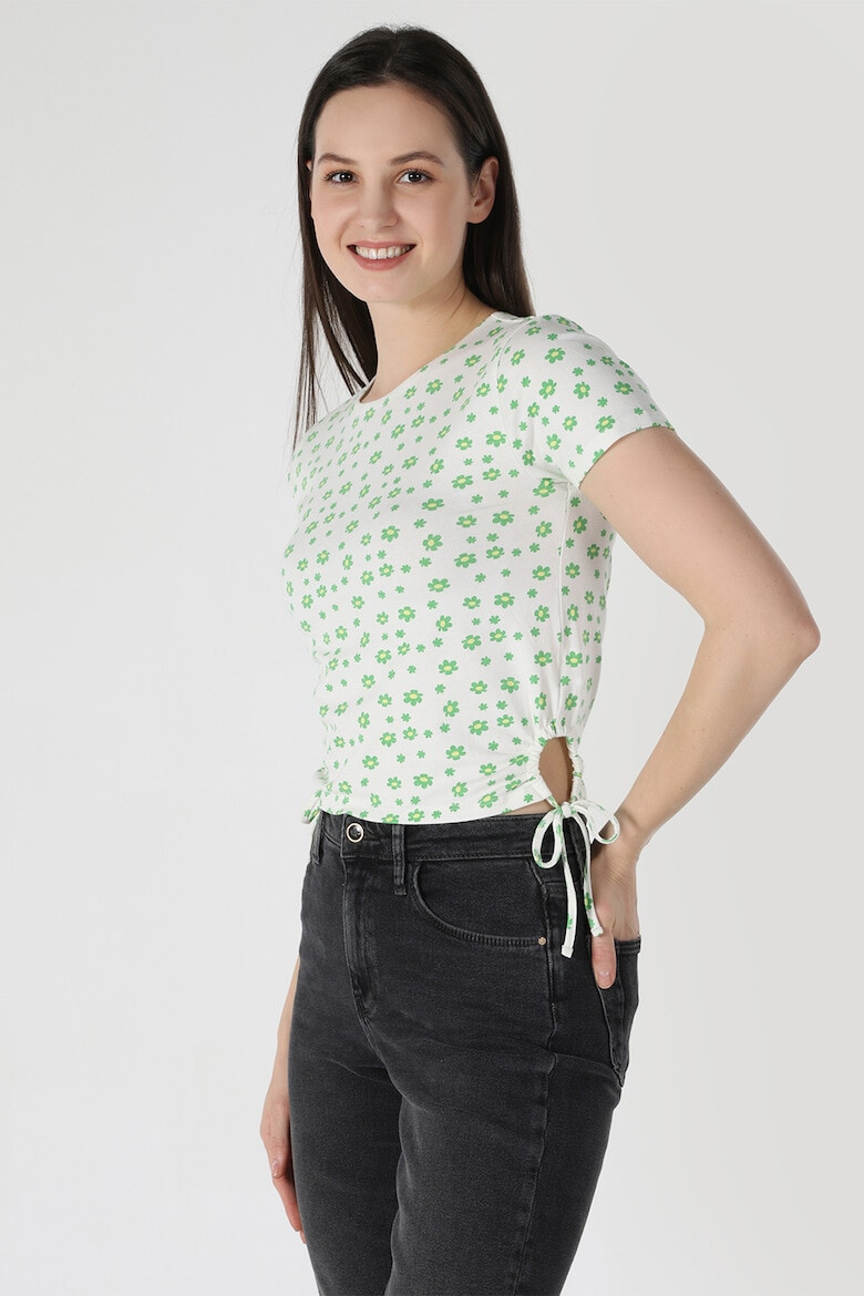 COLIN'S Tricou crop cu imprimeu floral - Pled.ro