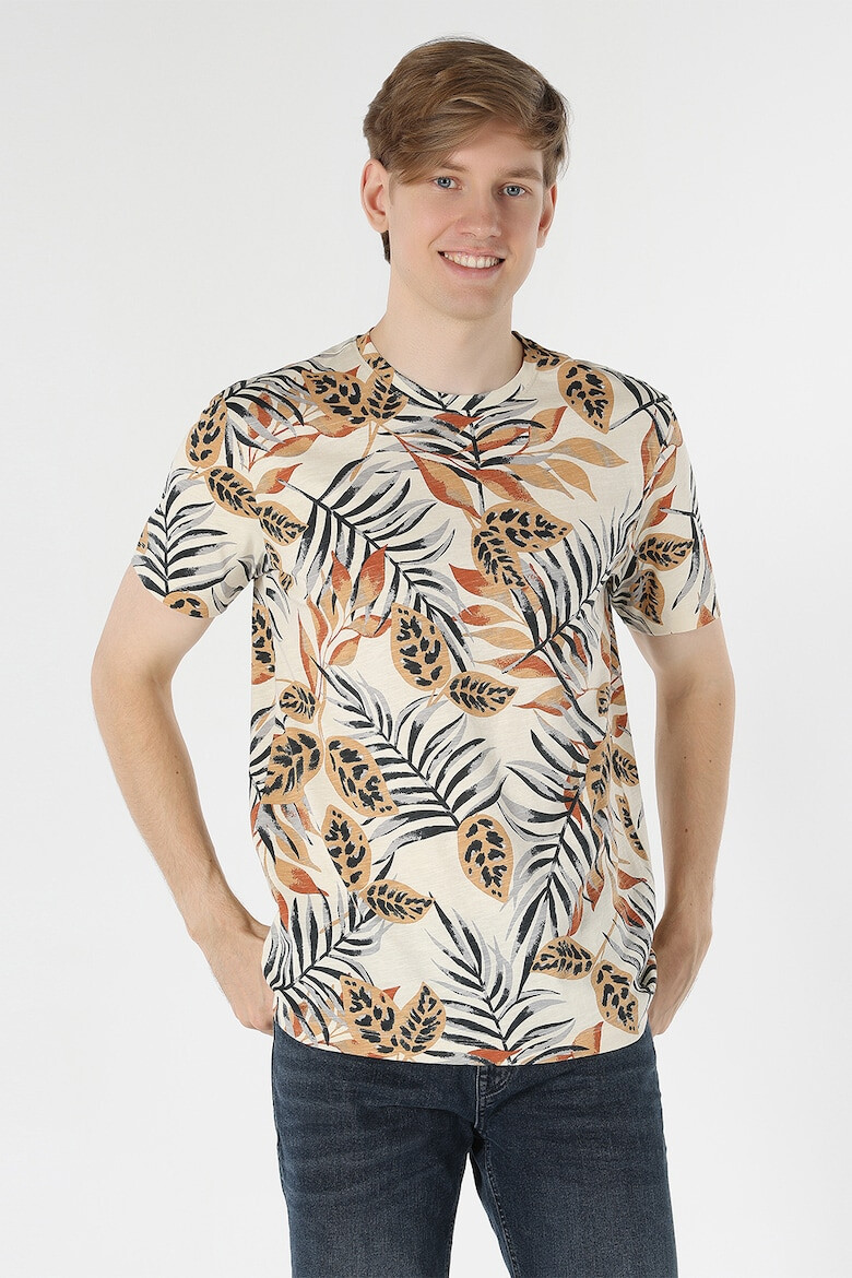 COLIN'S Tricou de bumbac cu imprimeu tropical - Pled.ro