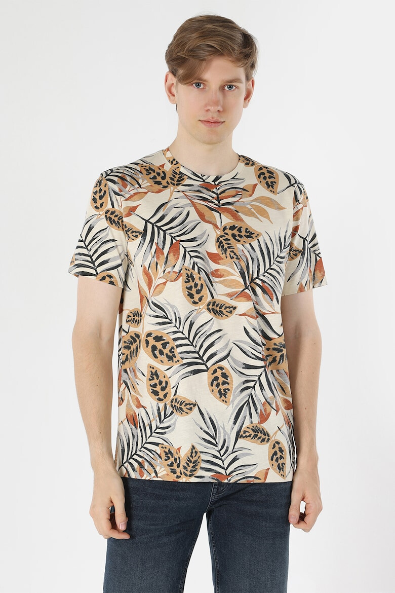 COLIN'S Tricou de bumbac cu imprimeu tropical - Pled.ro