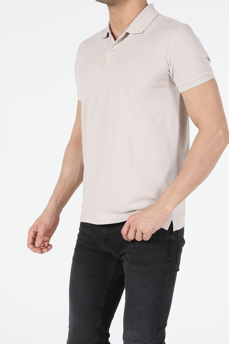 COLIN'S Tricou polo de bumbac cu model uni - Pled.ro