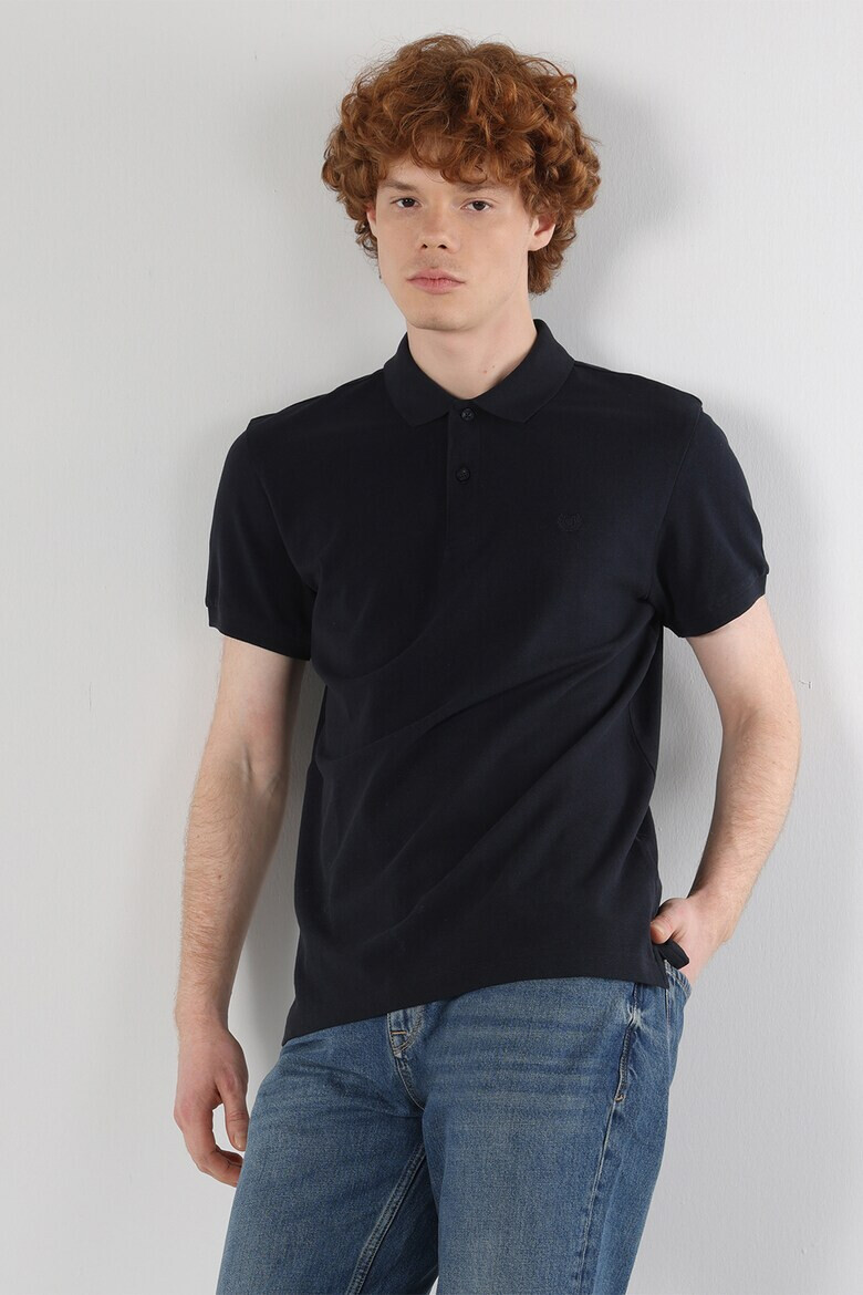 COLIN'S Tricou polo de bumbac cu model uni - Pled.ro