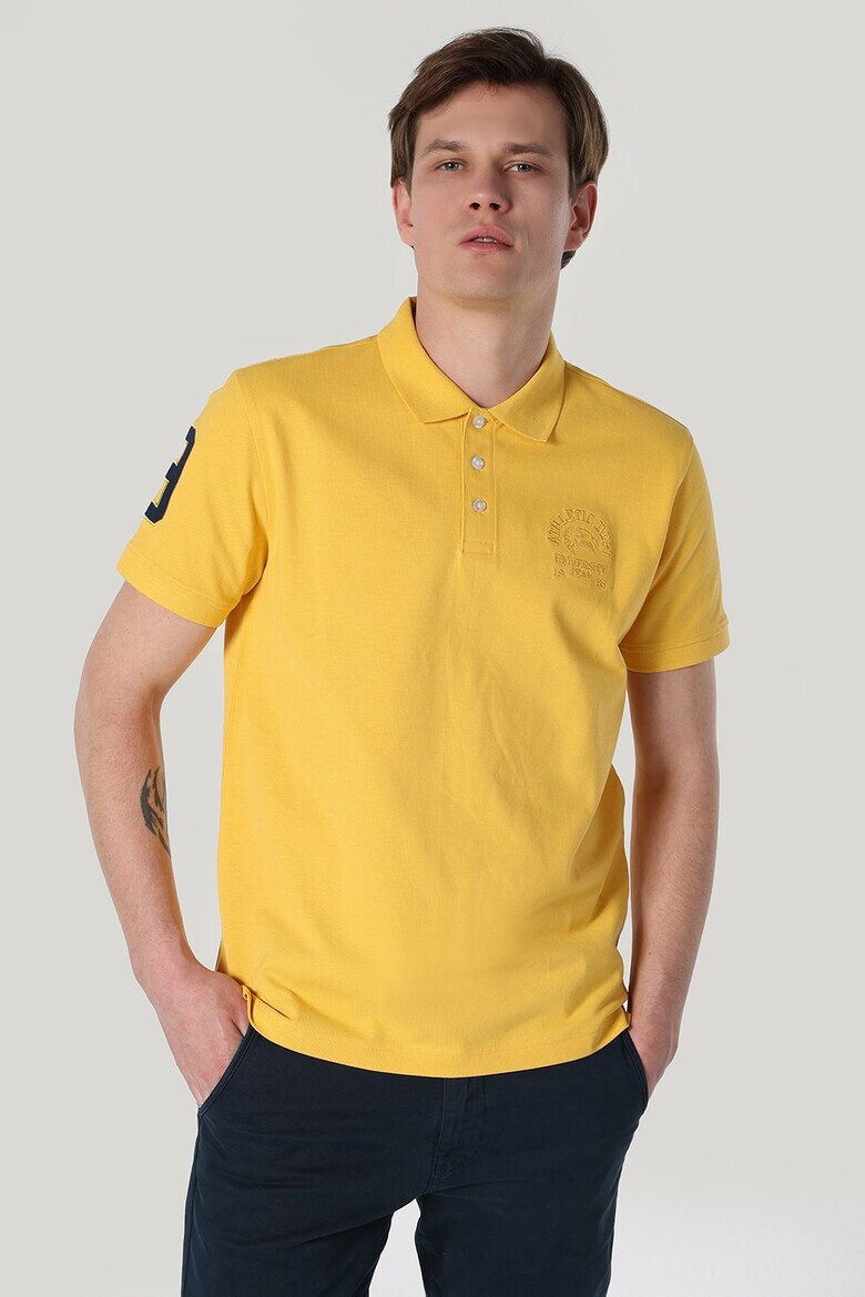 COLIN'S Tricou polo din pique cu broderie - Pled.ro