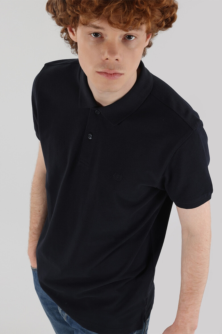 COLIN'S Tricou polo de bumbac cu model uni - Pled.ro