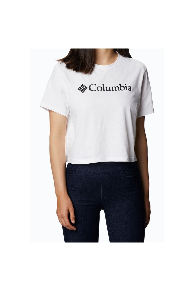 Columbia Tricou de trekking pentru femei Bumbac Alb/Negru - Pled.ro