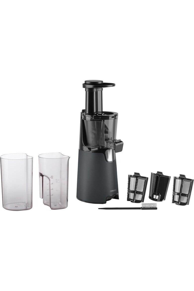 Concept Slow Juicer 3 filtre Filtru pentru Sorbet 70rev/min 150 W container suc 1l container pulpa 1.3l Negru - Pled.ro