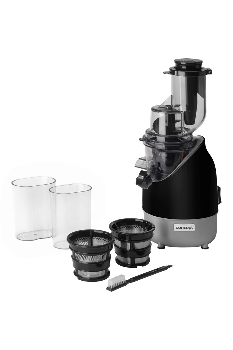 Concept Slow Juicer diametru tub 70 mm Container suc 600ml container pulpa 600 ml 200 W 70rev/min Negru - Pled.ro