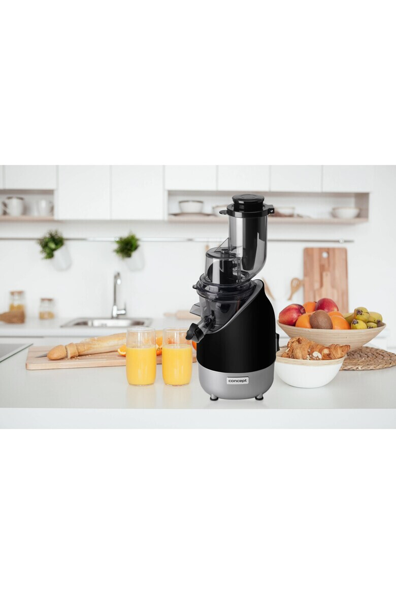 Concept Slow Juicer diametru tub 70 mm Container suc 600ml container pulpa 600 ml 200 W 70rev/min Negru - Pled.ro