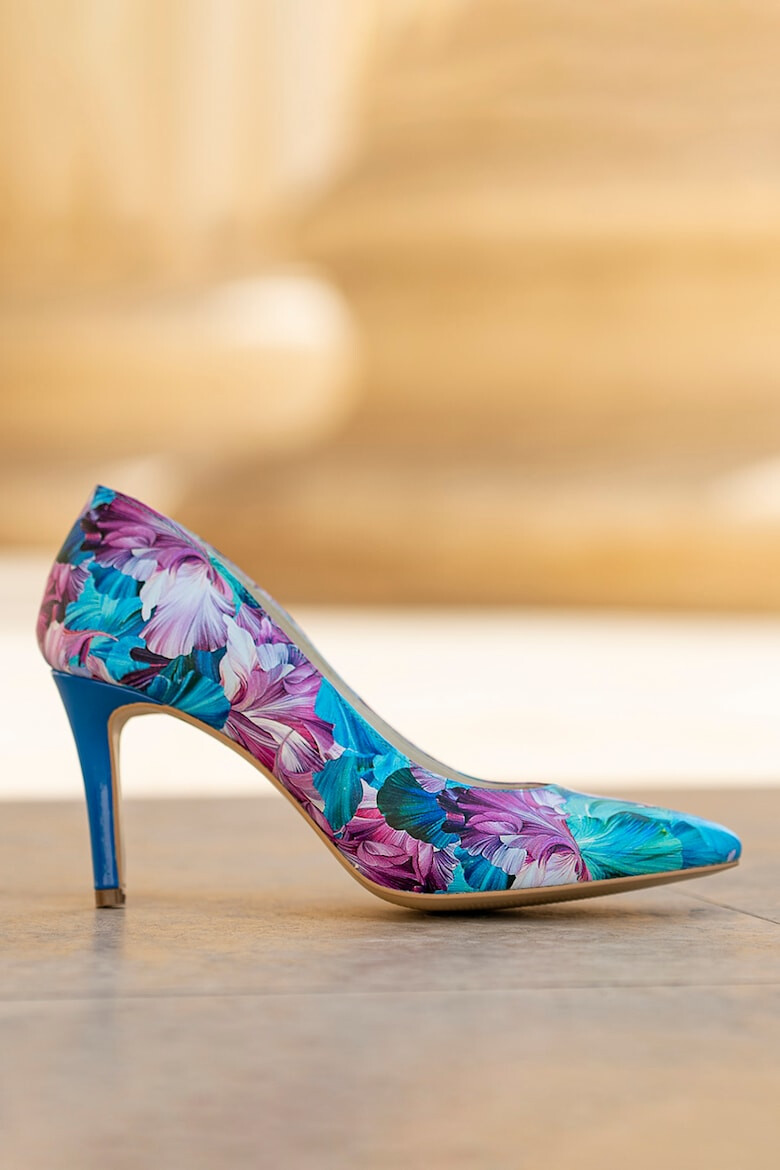 CONDUR by alexandru Pantofi stiletto de piele cu imprimeu floral Adele - Pled.ro