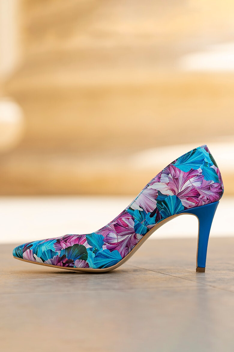 CONDUR by alexandru Pantofi stiletto de piele cu imprimeu floral Adele - Pled.ro