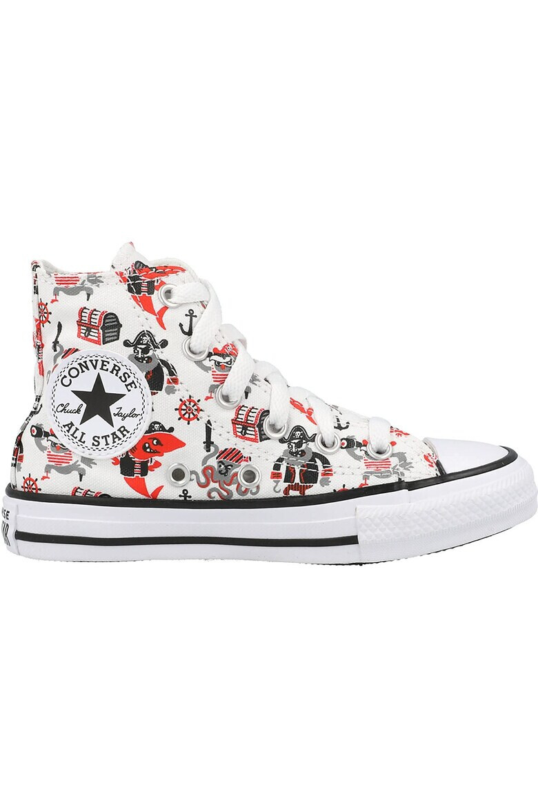 Converse Pantofi sport inalti cu model pentru copii Panza Alb/Rosu - Pled.ro